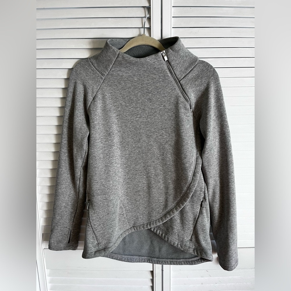 Athleta Soft Gray Fleece Jacket